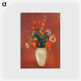 アートポストカード-Bouquet in a Chinese Vase - オディロン ルドン Postcard.