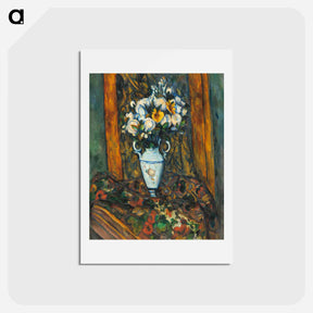 アートポストカード-Vase of Flowers - ポール セザンヌ Postcard.