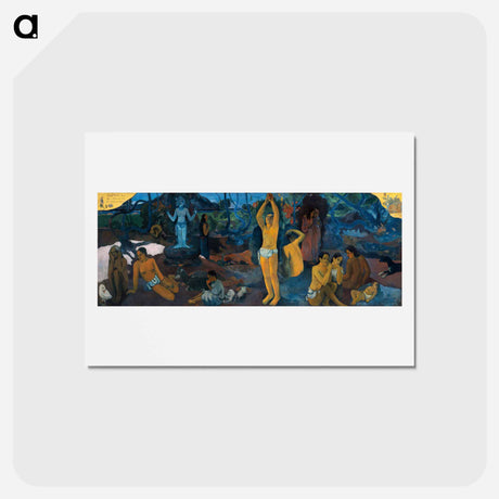 アートポストカード-Where Do We Come From? What Are We? Where Are We Going? - ポール ゴーギャン Postcard.