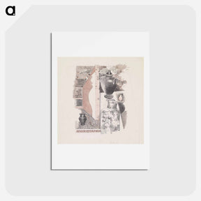 アートポストカード-Design for Urne Buriall–Water Hath Proved the Smartest Grave - ポール ナッシュ Postcard.