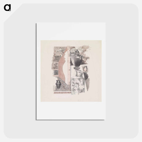 アートポストカード-Design for Urne Buriall–Water Hath Proved the Smartest Grave - ポール ナッシュ Postcard.