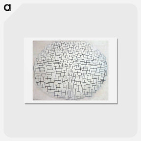 アートポストカード-Composition No. 10 Pier and Ocean - ピエト モンドリアン Postcard.