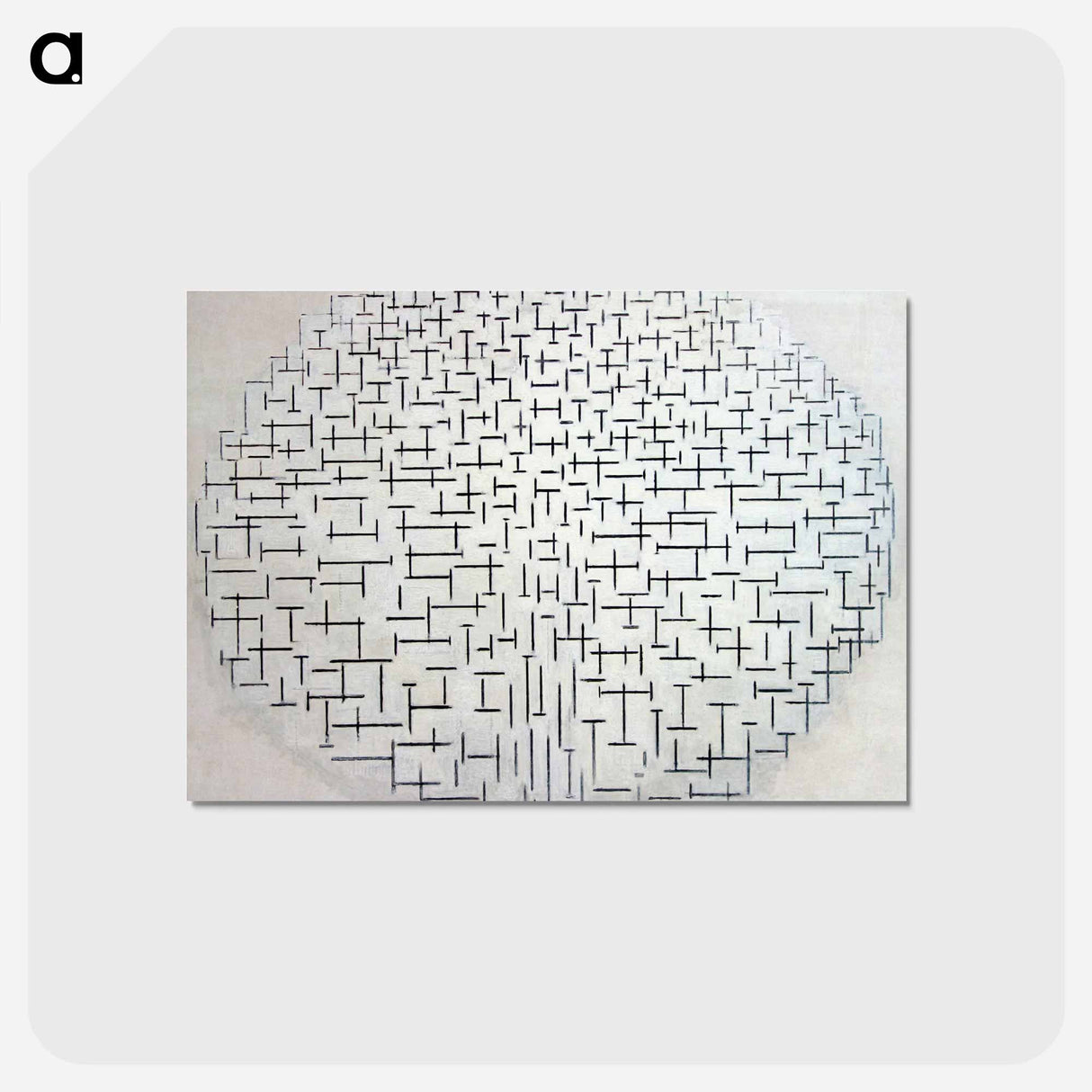 Composition No. 10 Pier and Ocean - ピエト モンドリアン Postcard.