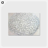 Composition No. 10 Pier and Ocean - ピエト モンドリアン Postcard.