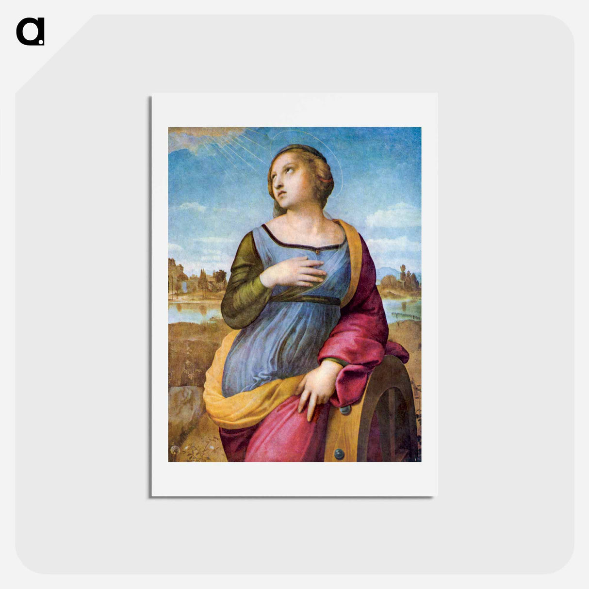 Raphael's Saint Catherine of Alexandria - ラファエロ サンティ Postcard.