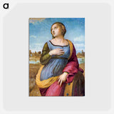 アートポストカード-Raphael's Saint Catherine of Alexandria - ラファエロ サンティ Postcard.
