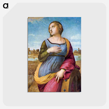 Raphael's Saint Catherine of Alexandria - ラファエロ サンティ Postcard.
