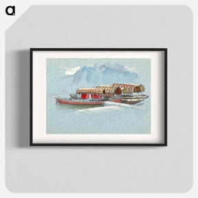 アートポスター-Pleasure Boats, Lake Lucerne - サミュエル コールマン Poster.