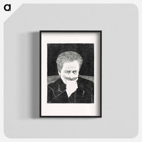 アートポスター-Self-Portrait with Hand on Mustache
 - サミュエル ジェスルン Poster.