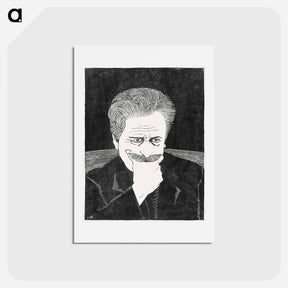アートポストカード-Self-Portrait with Hand on Mustache
 - サミュエル ジェスルン Postcard.