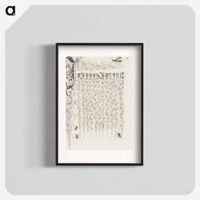 アートポスター-Crane Fly and Ants from Mira Calligraphiae Monumenta
 - 書道のお手本 Poster.