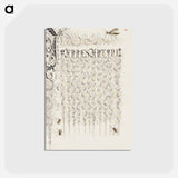 アートポストカード-Crane Fly and Ants from Mira Calligraphiae Monumenta
 - 書道のお手本 Postcard.