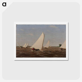 アートポストカード-Sailboats Racing on the Delaware - トーマス エイキンズ Postcard.