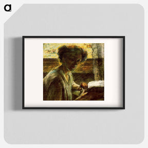 アートポスター-Portrait of a Young Woman - ウンベルト ボッチョーニ  Poster.
