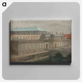 アートパネル-View of Christiansborg Palace - ヴィルヘルム ハンマースホイ Canvas.