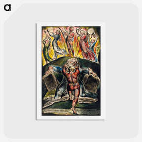 アートポストカード-To Justify the Ways of God to Men - ウィリアム ブレイク Postcard.