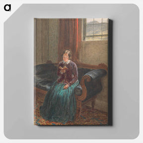 アートパネル-A Lady Reading - ウィリアム ヘンリー ハント Canvas.