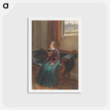 アートポストカード-A Lady Reading - ウィリアム ヘンリー ハント Postcard.