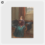 アートポストカード-A Lady Reading - ウィリアム ヘンリー ハント Postcard.