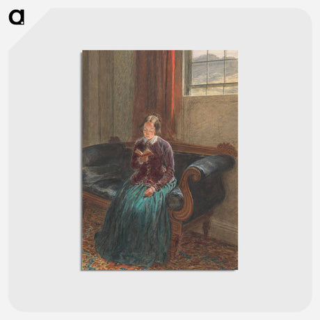 アートポストカード-A Lady Reading - ウィリアム ヘンリー ハント Postcard.
