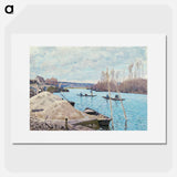 The Seine at Port-Marly, Piles of Sand - アルフレッド シスレー Poster.
