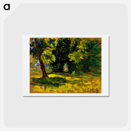 アートポストカード-Bushes - アルフレッド ウィリアム フィンチ Postcard.