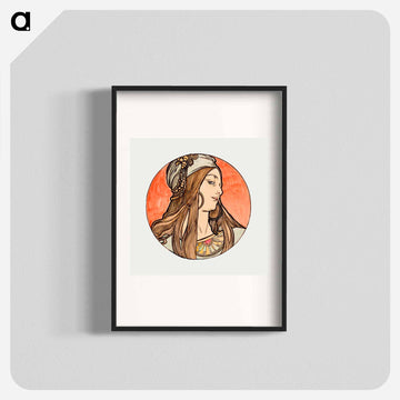 Stained glass window for the facade of the Fouquet boutique - Alphonse Mucha Poster.
