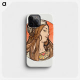 Stained glass window for the facade of the Fouquet boutique - Alphonse Mucha Phone Case.