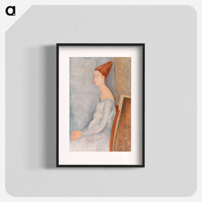 アートポスター-Portrait of Jeanne Hébuterne - アメデオ モディリアーニ Poster.