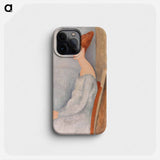 Portrait of Jeanne Hébuterne - アメデオ モディリアーニ Phone Case.