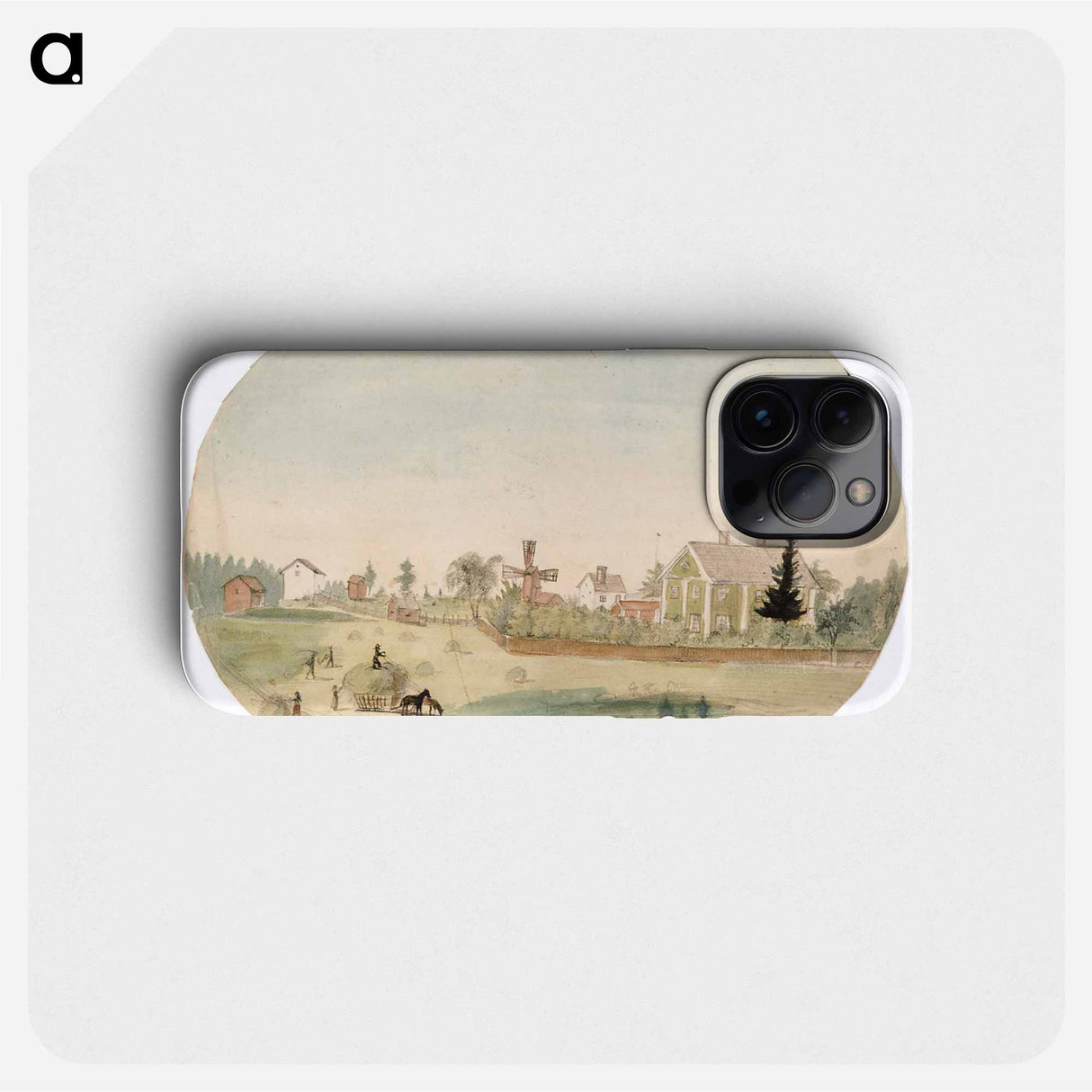Heinäntekoa maalaistalon edustalla - アンダース エクマン Phone Case.