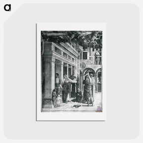アートポストカード-St James Baptizing Hermogenes (Scenes from the Life of St. James) - アンドレア マンテーニャ Postcard.