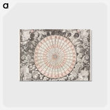 アートポストカード-A Map of the Winds - アンティーク地図 Postcard.
