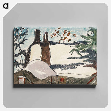 Snowy Rooftops and Trees - アーサー ダヴ Canvas.