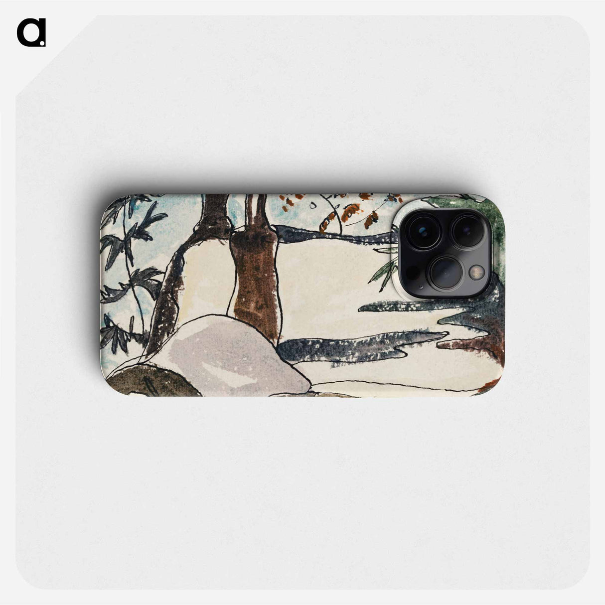 Snowy Rooftops and Trees - アーサー ダヴ Phone Case.
