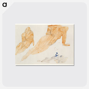 アートポストカード-Two Reclining Nudes - オーギュスト ロダン Postcard.