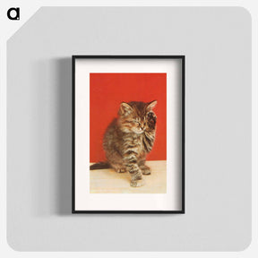 アートポスター-Cat With Paw Up
 - ボストン公共図書館 Poster.