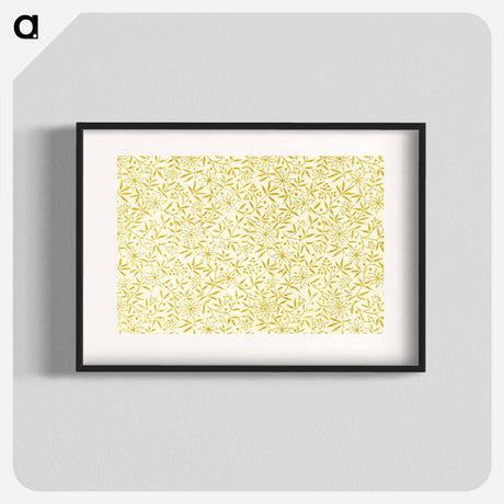 アートポスター-Yellow Botanical Pattern
 - 大英図書館 Poster.