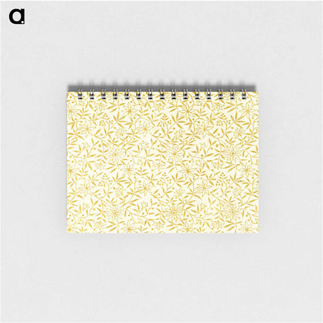 アートメモ帳-Yellow Botanical Pattern
 - 大英図書館 Memo.
