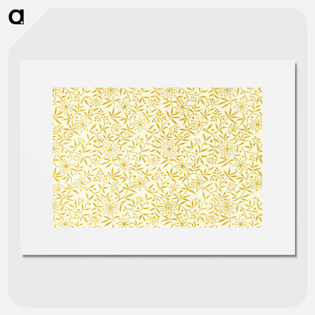 アートポスター-Yellow Botanical Pattern
 - 大英図書館 Poster.