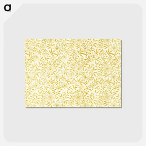 アートポストカード-Yellow Botanical Pattern
 - 大英図書館 Postcard.