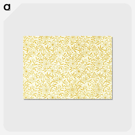 アートポストカード-Yellow Botanical Pattern
 - 大英図書館 Postcard.