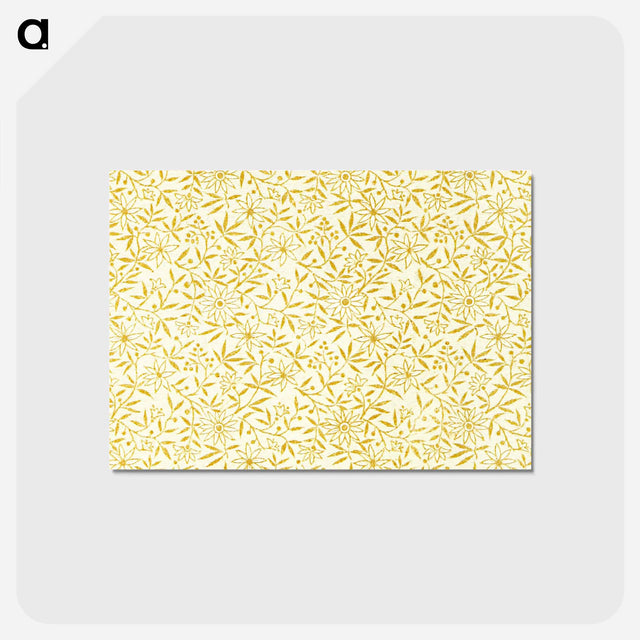 アートポストカード-Yellow Botanical Pattern
 - 大英図書館 Postcard.