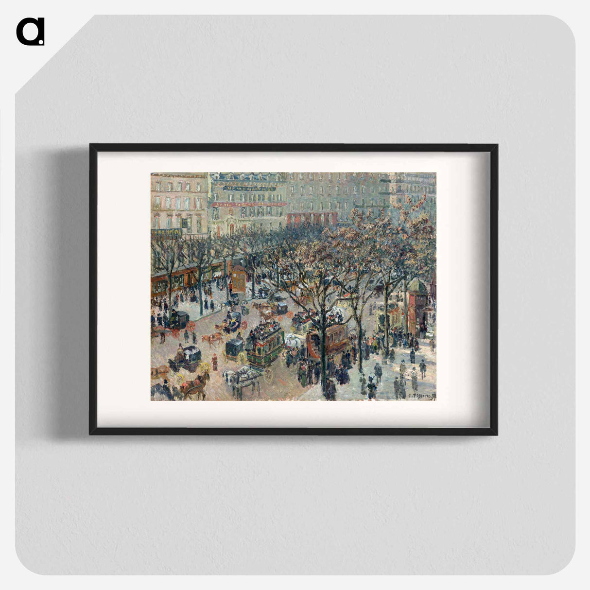 Boulevard of the Italians, Morning, Sunlight - Camille Pissarro Poster.