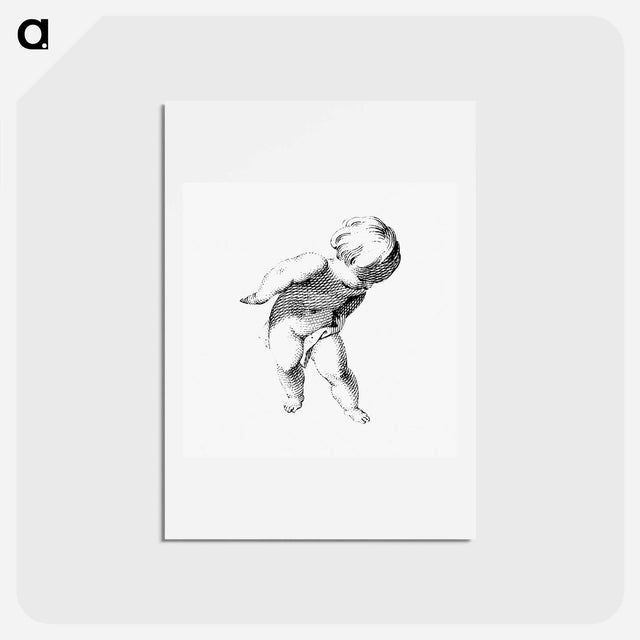 アートポストカード-Cherub with Text
 - コルネリス プロース ファン アムステル Postcard.