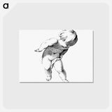 アートポストカード-Cherub with Text
 - コルネリス プロース ファン アムステル Postcard.