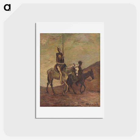 アートポストカード-Don Quixote and Sancho Panza
 - シプリアン マジェルニク Postcard.