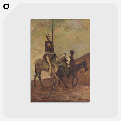 アートポストカード-Don Quixote and Sancho Panza
 - シプリアン マジェルニク Postcard.