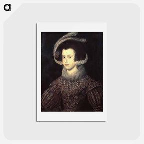 アートポストカード-Isabella of Bourbon - ディエゴ ベラスケス Postcard.