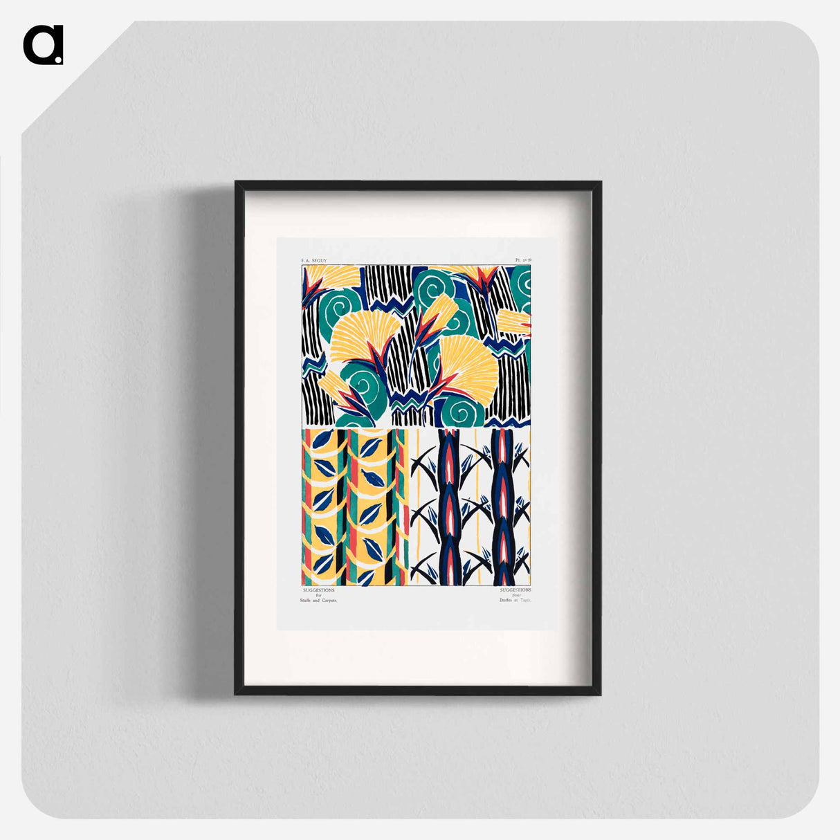 Suggestions pour étoffes et tapis: 60 motifs en couleur - E.A.セギー Poster.